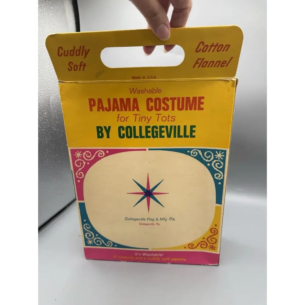 Vintage 1960s Collegeville Casper Friendly Ghost Costume Mask Box Tiny Tot 2-4